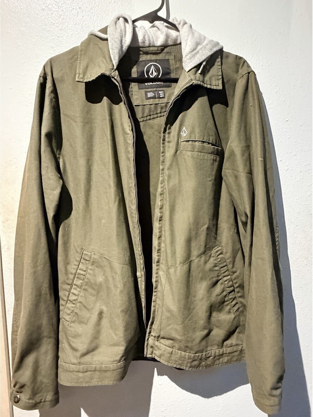 Volcom Warren Jacket Hooded Jacket Green Men’s Size Medium